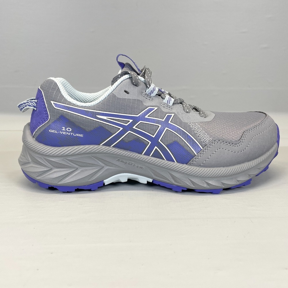 ASICS Gel-Venture 10 Trail Running Shoes Womens Size 5 Gray Purple Sneakers